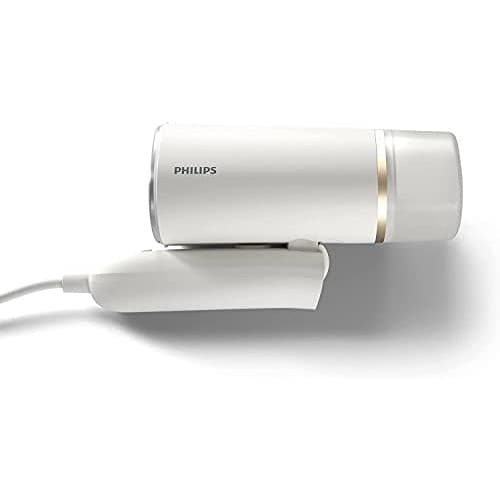 Philips Compact Handheld Steamer 3000 Series - 1000W - 20g/min Continuous Steam - 2M Cord Length - 120ML - Compact & Foldable - White - STH3020/16