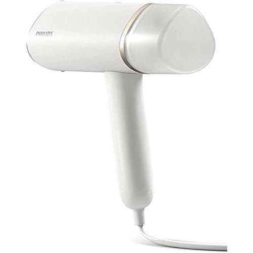 Philips Compact Handheld Steamer 3000 Series - 1000W - 20g/min Continuous Steam - 2M Cord Length - 120ML - Compact & Foldable - White - STH3020/16