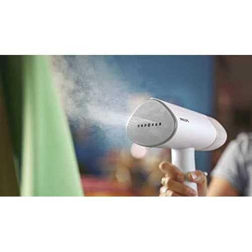 Philips Compact Handheld Steamer 3000 Series - 1000W - 20g/min Continuous Steam - 2M Cord Length - 120ML - Compact & Foldable - White - STH3020/16