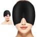 ACWOO Migraine Relief Cap, Reusable Cold Hot Therapy Migraine and Headache Relief Cap, Single-Sided Gel Ice Hot Head Wrap for Chronic Migraine, Tension Headache, Sinus Stress, Puffy Eyes (Black)