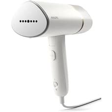 Philips Compact Handheld Steamer 3000 Series - 1000W - 20g/min Continuous Steam - 2M Cord Length - 120ML - Compact & Foldable - White - STH3020/16