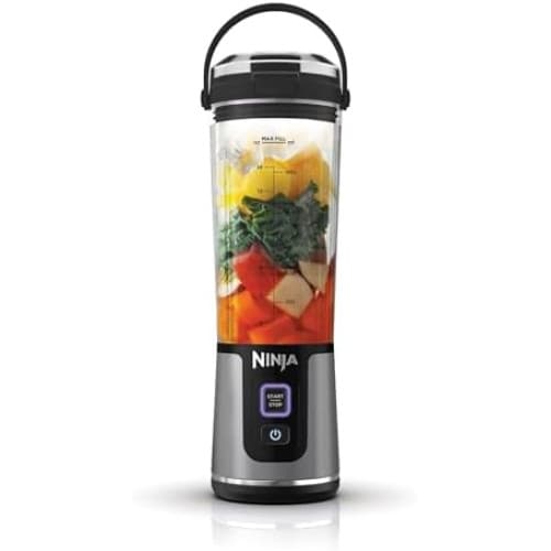 Ninja Blast BC151EUBK Wireless Blender, Portable, USB-C Rechargeable, 18 Ounces with Leak-proof Sip Lid, Powerful, Lightweight, Black
