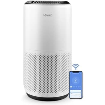LEVOIT Air Purifiers for Large Home Bedroom 83m², CADR 400m³/h, Alexa Enabled, H13 HEPA Filter with PM2.5 Intelligent Air Quality Sensor, Removes 99.97% Pollen Allergy Dust Smoke Pet, Auto Mode, White