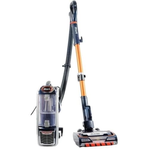 Shark Corded Upright Vacuum Cleaner,0.83L with Anti Hair Wrap Technology & Duo Clean, Pet Model, LED Headlights, 8m Cord, 750W, 2 Attachments, Navy/Orange, NZ801MET