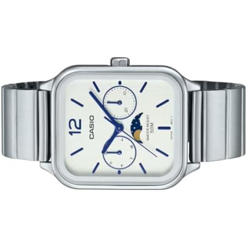 Casio Men's Watch - MTP-M305D-7AVDF White Dial, Silver Band