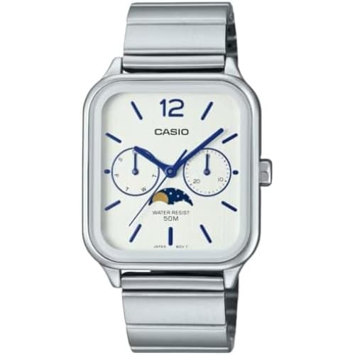 Casio Men's Watch - MTP-M305D-7AVDF White Dial, Silver Band