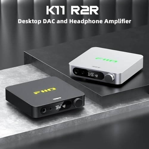 FIIO K11 Compact Desktop R2R architecture DAC and Headphone Amplifier (Black)