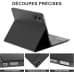 Muzz Bluetooth Keyboard Case with Trackpad for Xiaomi Redmi Pad Pro 12.1 Inch Tablet, Black, Arabic & English with pencil Holder