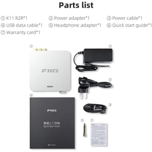 FIIO K11 Compact Desktop R2R architecture DAC and Headphone Amplifier (Black)
