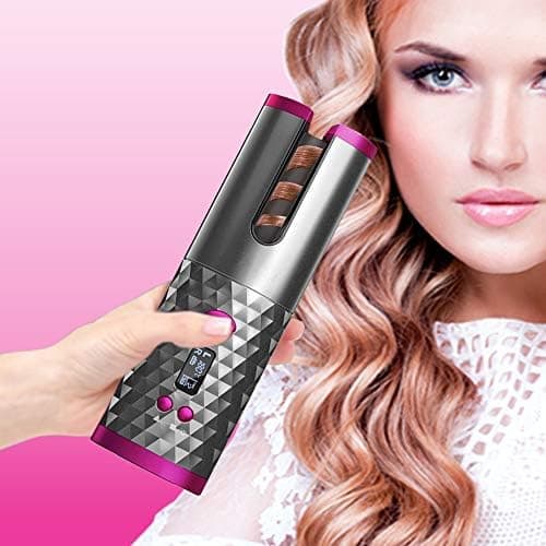 JOKBEN Wireless Automatic Curling Iron with Rechargeable Battery