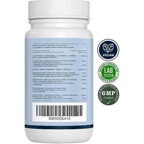L Carnitine Fat Burner LEAN, Night Shred, Night time Fat Burner, Weight Loss Pills That Work Fast, Fat Burners for Women Weight Loss, Diet Pills That Work for Women & Men, Caffeine-Free, 100% Natural