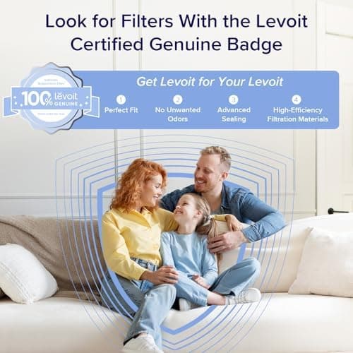 LEVOIT Air Purifiers for Large Home Bedroom 83m², CADR 400m³/h, Alexa Enabled, H13 HEPA Filter with PM2.5 Intelligent Air Quality Sensor, Removes 99.97% Pollen Allergy Dust Smoke Pet, Auto Mode, White