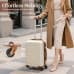 COOLIFE Suitcase Trolley Carry On Hand Cabin Luggage Hard Shell Travel Bag Lightweight,The Suitcase Included 1pcs Travel Bag and 1pcs Toiletry Bag (Sakura Pink, 5 Piece Set)