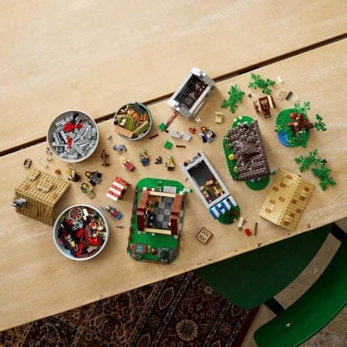 LEGO Icons Medieval Town Square, Building Set, Advanced Model Kit for Adults to Build, Village of Felsa Model, Home or Office Office Décor, Creative History Gift for Men, Women, Him & Her 10332