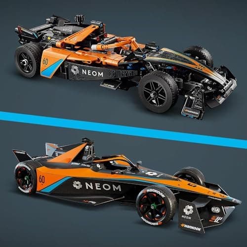LEGO Technic NEOM McLaren Formula E Race Car Toy for 9 Plus year Old Kids, Boys & Girls, Model Pull-Back Vehicle Building Set, Kids' Bedroom Decoration, Birthday Gift Idea 42169