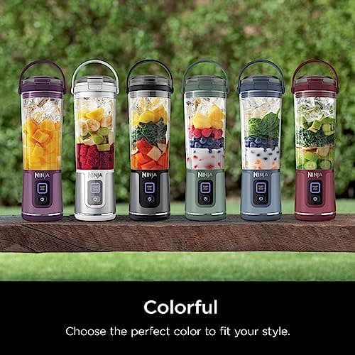 Ninja BC151EM Blast Portable Blender, Cordless, 18oz. Vessel, Personal Blender-for Shakes & Smoothies, BPA Free, Leakproof-Lid & Sip Spout, USB-C Rechargeable, Dishwasher Safe Parts, Forest Green