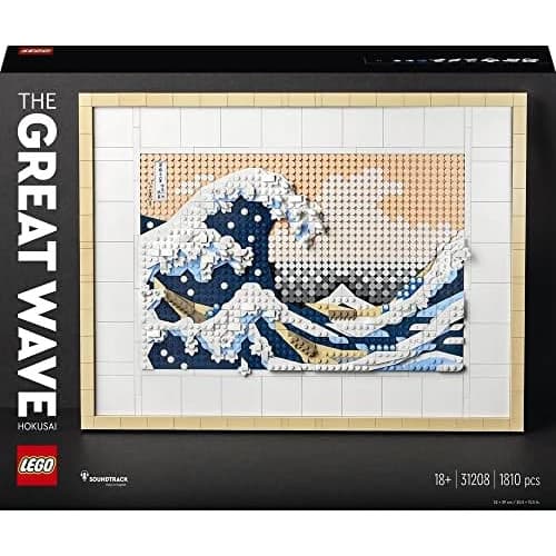 LEGO 31208 Art Hokusai – The Great Wave, 3D Japanese Wall Art Craft Kit, Framed Ocean Canvas, Creative Activity, Gifts for Adults, DIY Home, Office Decor