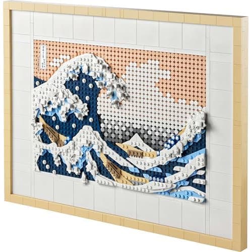 LEGO 31208 Art Hokusai – The Great Wave, 3D Japanese Wall Art Craft Kit, Framed Ocean Canvas, Creative Activity, Gifts for Adults, DIY Home, Office Decor