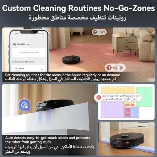 roborock S7 Max Ultra RobotVacuum Cleaner with Auto Mop Washing/AutoDust Emptying/WarmAirDrying/AutoTankRefilling/DockSelf-cleaning Vacuum Cleaner(5500 Pa Active Obstacle Avoidance, App/Voice Control)