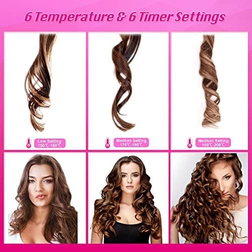 JOKBEN Wireless Automatic Curling Iron with Rechargeable Battery