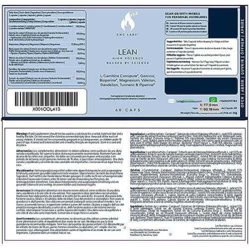 L Carnitine Fat Burner LEAN, Night Shred, Night time Fat Burner, Weight Loss Pills That Work Fast, Fat Burners for Women Weight Loss, Diet Pills That Work for Women & Men, Caffeine-Free, 100% Natural