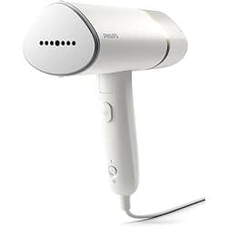 Philips Compact Handheld Steamer 3000 Series - 1000W - 20g/min Continuous Steam - 2M Cord Length - 120ML - Compact & Foldable - White - STH3020/16